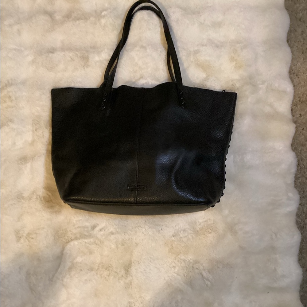 Rebecca Minkoff Black Tote with Whipstitch Detail - Picture 3 of 7